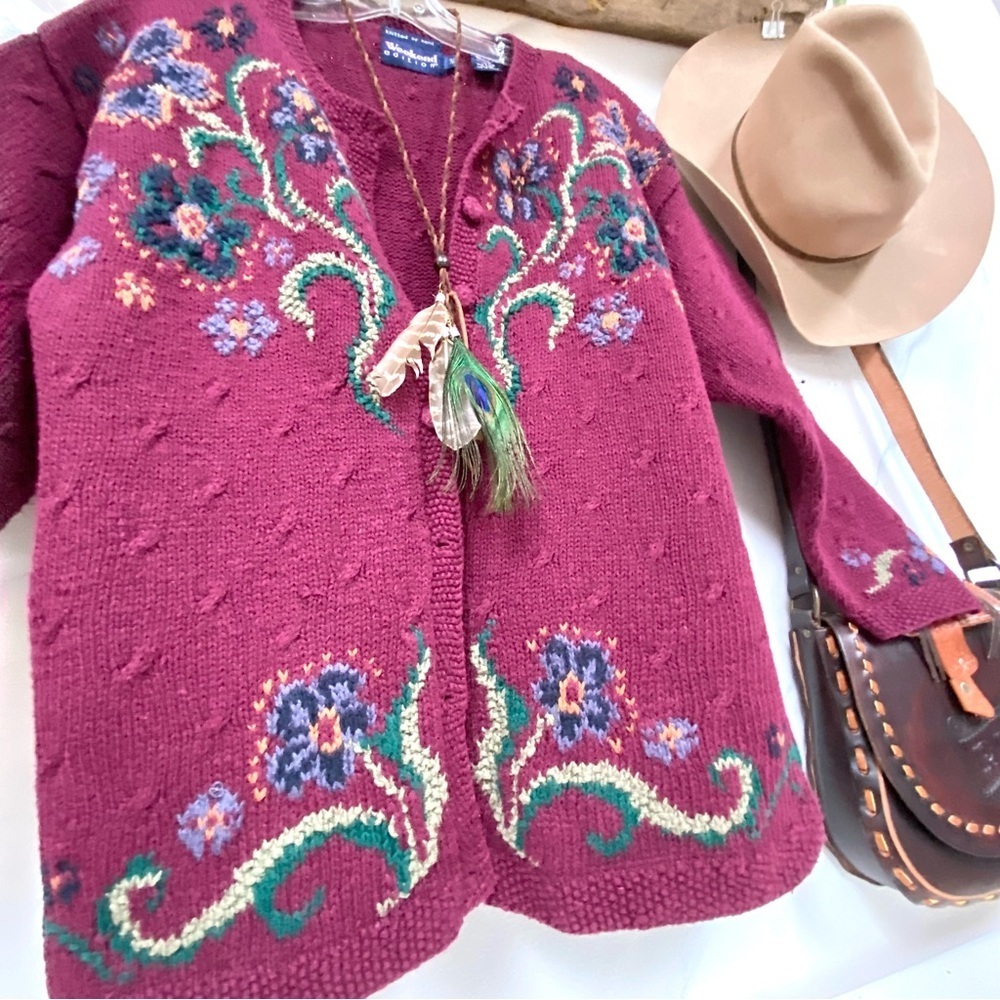 Ramie handmade stunning prairie embroidered boho sweater w farmhouse vibe